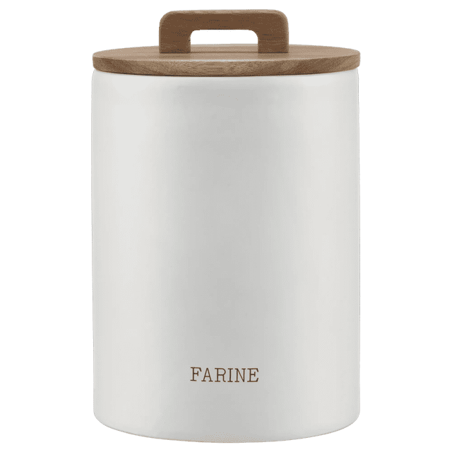 Bouclair Pot à Farine en Céramique Blanc