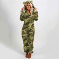 thumbnail image 1 of Combinaison Pyjama Unisexe pour Adulte à Capuche Léopard, Fermeture Éclair, Manches Longues, en Peluche, 1 of 7
