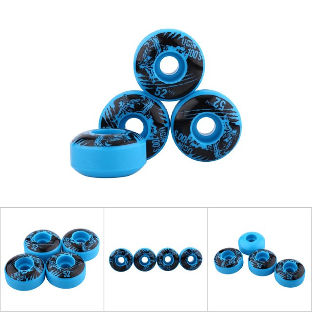 Roues de Planche à Roulettes en PU, 52 mm X 30 mm 4 Pcs Roues Classiques Durables d'Extérieur en PU pour Longboard et Planche à Roulettes