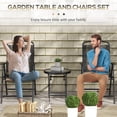 thumbnail image 4 of Outsunny Outdoor Bistro Set Small Patio Set w/ Foldable Chairs, Black, 4 of 10