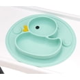 thumbnail image 5 of Silicone Divided Toddler Baby Plates - Portable Non Slip Suction Plates for Children Babies and Kids BPA Free Baby Dinner Plate，Green, 5 of 5