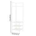 thumbnail image 3 of Dvruxg Coat Rack Freestanding Closet Organizer,Simple Hall Tree with 2 Storage Shelves, Corner Storage Organizer, for Entryway, Bedroom, 3 of 5
