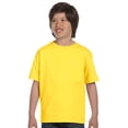 thumbnail image 1 of Hanes T-Shirt à Col Ras du Cou Sans Étiquette Comfortsoft pour Garçons Grand Jaune, 1 of 3