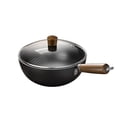 thumbnail image 1 of Fish Scale Pattern Flat Bottom Non Stick Pan Steel Woks & Stir Fry Pans Nonstick With Glass Lid For Induction Non Stick Fry Fan Set Deep Fry Pan with Ceramic Flat Bottom Cookware for Glass Top Stove, 1 of 4