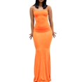 thumbnail image 1 of QJUHUNG Women  Solid Color Long Dress Sexy Bodycon Stretchy Maxi  Lady Spring Fall Summer Spaghetti Strap Dress, 1 of 7