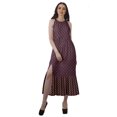 thumbnail image 1 of Moomaya Robe Longue Imprimée pour Femmes, Fente avant, Aguichant, Sans Manches, en Rayonne, Robe de Mariage, 1 of 4