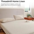 thumbnail image 3 of Maplenight Queen Size Fitted Sheet - Non-Slip, Breathable Cotton & Linen Skin-friendly Fitted Sheet for Mattress Protection Coffee, 3 of 5