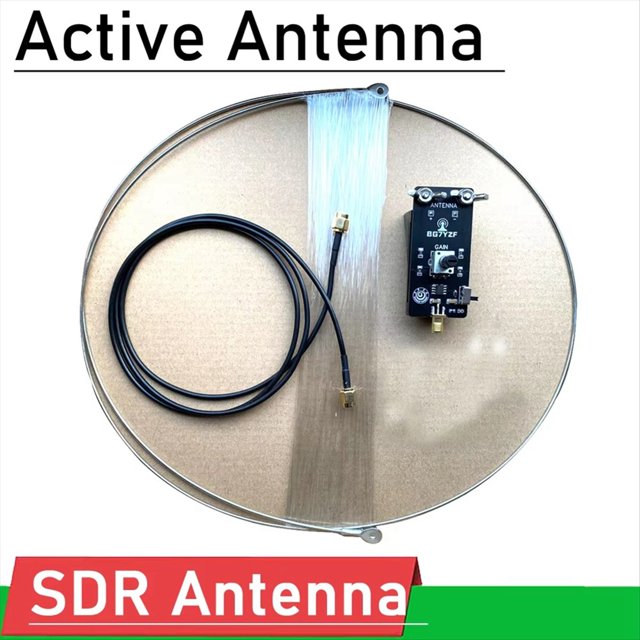 New Active Small Loop Antenna Short Wave Loop Antenna NE592 for SDR Receiver Antenna Amateur Radio RX Only HF AM MW AM