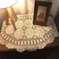 thumbnail image 2 of EIGTHTAIL Cotton Handmade Crochet Lace Table Runner Oval Doilies Dresser Scarf, 2 of 2