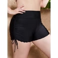 thumbnail image 4 of Charmo Womens Plus Size Drawstring Swim Board Shorts Ruched High Waisted Swimsuit Bottoms, 4 of 6