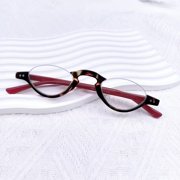 Ultra-Light Half-Frame Reading Glasses for Women Men Retro Small Frame Readers 1 Pair