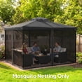 thumbnail image 2 of Outsunny 10' x 12' Gazebo Replacement Mosquito Netting, Black, 2 of 10