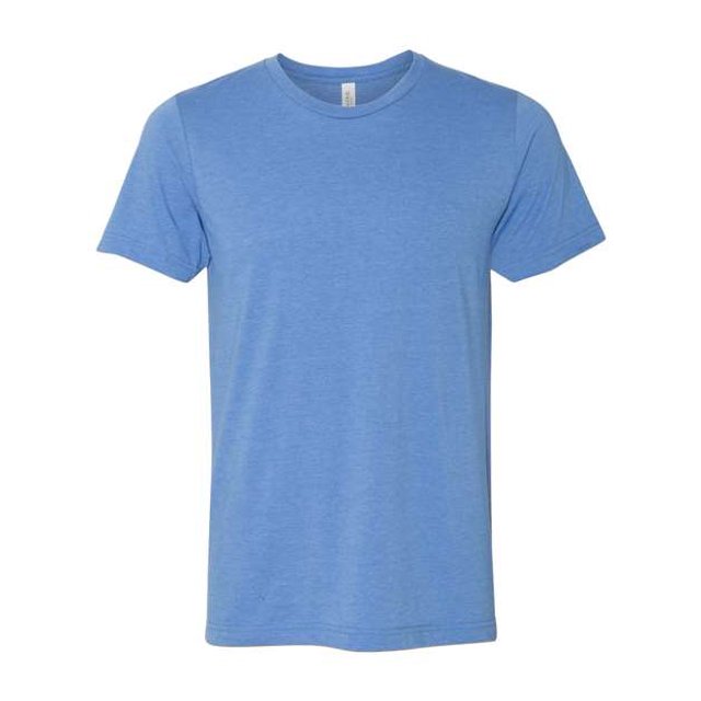 BELLA+CANVAS T-Shirt Jersey CVC pour Homme, m, Bleu Columbia Chiné