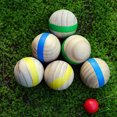 thumbnail image 1 of Homoyoyo Outdoor Bocce Sets Pcs Wooden Bocce Balls For Birthday Summer Parties Random, 1 of 8