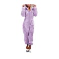 thumbnail image 3 of mmirethe Warm Solid Color Jumpsuit Cute And Machine Washable Breathable Polyester Soft Cozy Versatile Comfort purple 5XL, 3 of 6