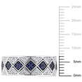thumbnail image 2 of Miabella Created Blue and White Sapphire Sterling Silver 3-Piece Stacking Ring Set, 2 of 4