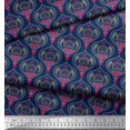 thumbnail image 2 of Soimoi Georgette Viscose Fabric Moroccan Damask Print Sewing Fabric Yard 42 Inch Wide, 2 of 3