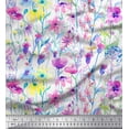thumbnail image 1 of Soimoi Moss Georgette Fabric Flower Watercolor Printed Fabric 1 Yard 42 Inch Wide, 1 of 3
