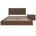 thumbnail image 2 of Nexera Milo Ensemble de Chambre Plateforme Flottante 3 Pcs, Brun, Grand Lit, 2 of 7