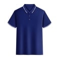 thumbnail image 1 of EOYWHK T-Shirts pour Hommes 4TG Compression Ajustée Chemise de Golf Col Rabattu Manches Courtes Couleur Unie Blouse de Bureau Liquidation, 1 of 3