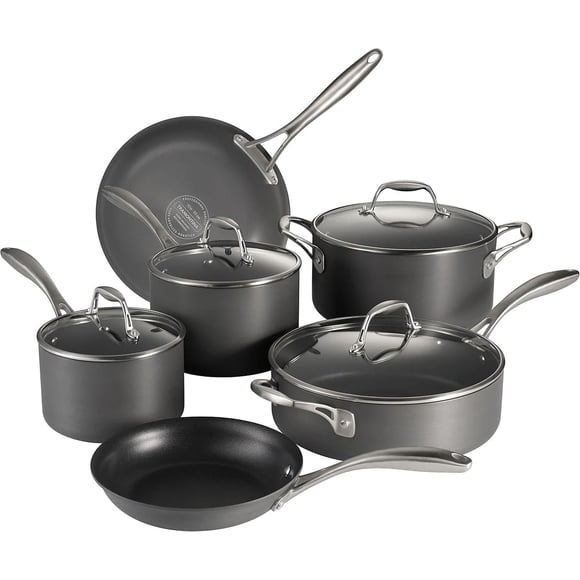 Tramontina 10-Piece Hard Anodized Cookware Set