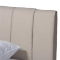 thumbnail image 4 of Baxton Studio Brita Lit Très Grand Size Beige Pâle Rembourré en Noyer, 4 of 9