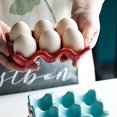 thumbnail image 3 of 6 Cups Egg Tray Serveware, Eggs Dispenser, Egg Holder Set Kitchen Restaurant Fridge Storage Decorative Accessory - Red, 3 of 9