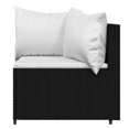 thumbnail image 5 of vidaXL 3 Piece Garden Lounge Set with Cushions Black Poly Rattan, 5 of 5