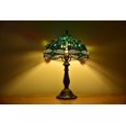 thumbnail image 3 of Tiffany Style Desk Lamp Table Bedside LED Lamp Bedroom Stained-Glass 18.1'' Height Multi-Color, 3 of 4