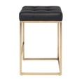 thumbnail image 2 of Modern Luxurious Counter Stool – Sleek Backless Design with Shiny Gold Legs, Upholstered Seat, Perfect Blend of Style and Comfort for Kitchens and Bars, 2 of 4