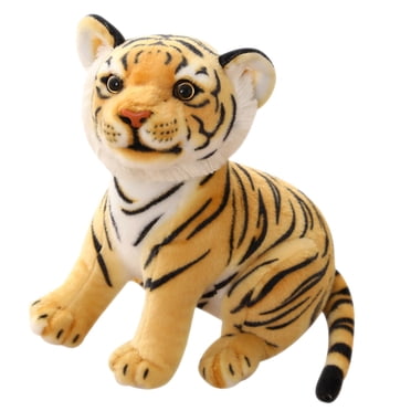 keusn 23cm tiger plush toys cute soft stuffed animal plush doll for kids valentine's day birthday gifts baby plush toy yellow