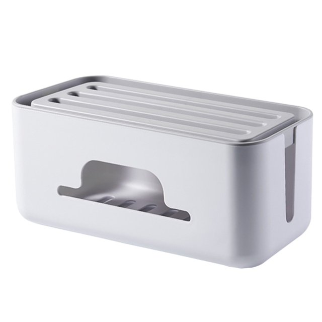 Boîte de Rangement pour Câbles d'Intérieur, Boîte en Plastique pour Ligne Électrique