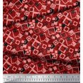 thumbnail image 3 of Soimoi Velvet Fabric Square Geometric Printed Fabric 1 Yard 58 Inch Wide, 3 of 3
