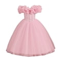 thumbnail image 1 of Robe Formelle pour Tout-Petit, Robe de Bal à Épaules Dénudées, Robes pour Filles, Robe en Tulle, Robe pour Tout-Petit Fille 9-10 Ans, 1 of 9