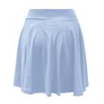 thumbnail image 4 of LNGOOR Jupe Patineuse Mini Plissée Extensible Décontractée pour Femmes avec Shorts Basique Polyvalente Taille Haute, 4 of 5