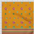 thumbnail image 2 of oneOone Cotton Cambric Fabric Stripe & Floral Panel Print Fabric BTY 56 Inch Wide, 2 of 3