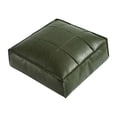 thumbnail image 2 of GROWTH TANK Pouf Doux Repose-Pieds Fait à la Main Coussin de Sol Carré Cuir PU Pouf Marocain Vert, 2 of 9
