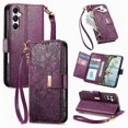 thumbnail image 4 of Étui Rabattable pour FOXDOCK Samsung Galaxy A16 Portefeuille Fonction Floral Embossé Choix de Cadeau Protection Complète Support d'Affichage, 4 of 6