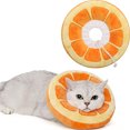 thumbnail image 1 of Adjustable Cat Cone Collar Soft Cute Cat Recovery Collar After Surgery-Oranges, 1 of 5