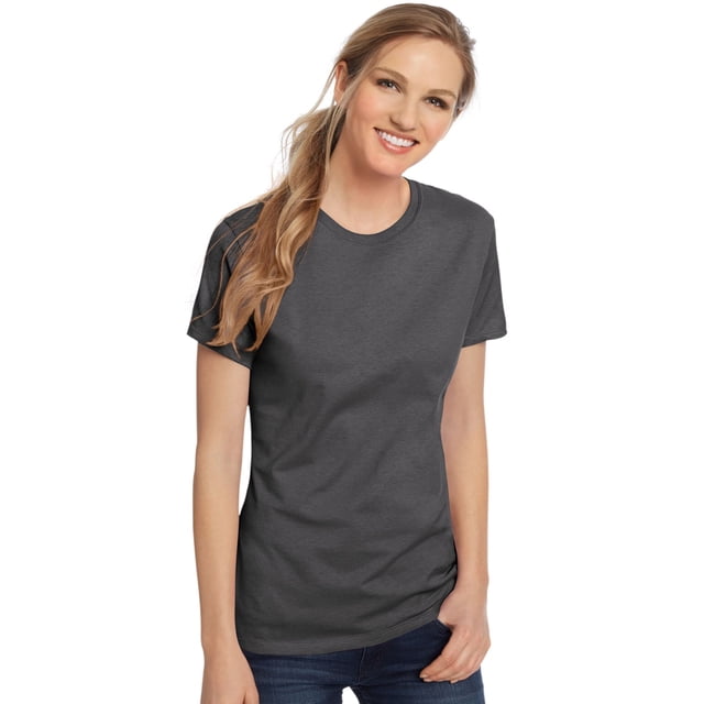Hanes T-shirt Nano-T pour Femmes, 3TG, Gris Fumée