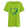 thumbnail image 2 of TopLLC St. Patrick's Day Patricks Day Chemises pour Femmes Hauts de Sarrau St Patricks Day Mode pour Dames St. Imprimé Cœur Manches Courtes Col Rond Chemise Femme Décontractée Ample, 2 of 4