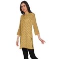 thumbnail image 2 of Moomaya Kurtis Courtes à Col Montant en Poly-Crêpe pour Femmes, Haut de Robe Imprimé, 2 of 5