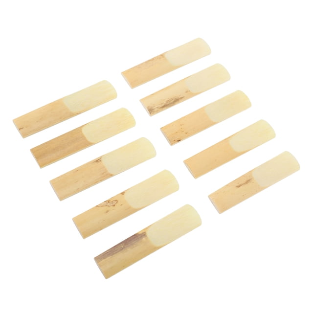 Tenor Saxophone Reeds, 10Pcs Rich Sound Non Deform Tenor Saxophone Reeds Set Bb Key Sax Replacement Parts with Plastic Box