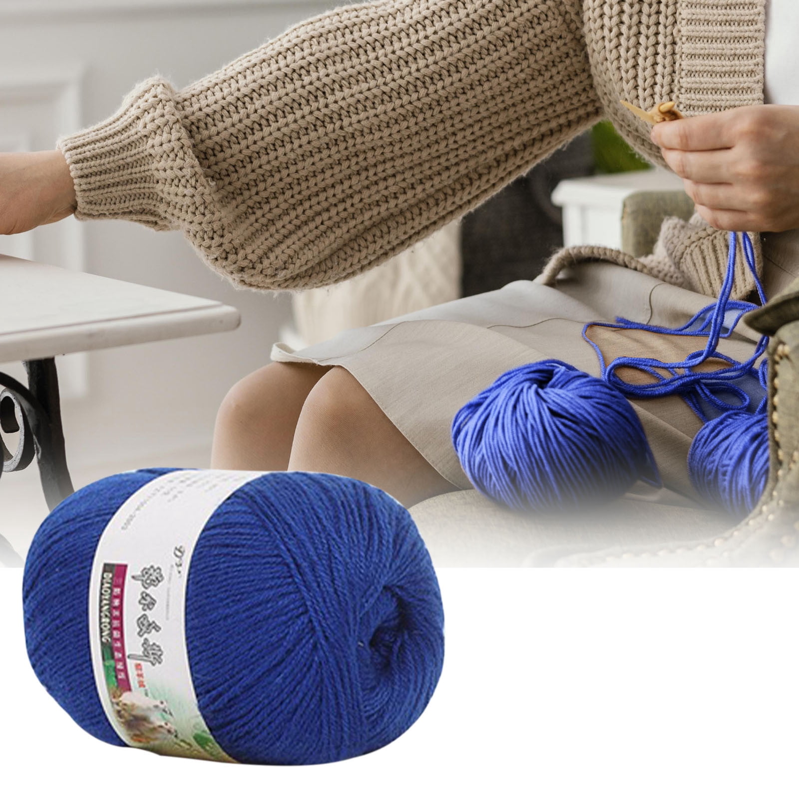 Yhmxh Wool Yarn - 1 Pack Assorted Colors Crocheting Yarn Knitting Yarn,Thick Yarn Fine Yarn for Crocheting & Knitting Kit for Colorful Craft Gift for Beginners and Adults