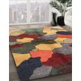 thumbnail image 2 of Ahgly Company Indoor Round Abstract Red Brown Abstract Area Rugs, 7' Round, 2 of 6