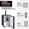 thumbnail image 4 of BeesClover Kegerator à Bière, Distributeur de Bière en Fût, Réfrigérateur à Fût Pleine Grandeur en Acier Inoxydable avec Plateau d'Égouttement, Acier Inoxydable, Plateau d'Égouttement et Rail, Contrôle de Température 32 °F - 50 °F, 97 L, 4 of 8