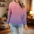 thumbnail image 2 of Sentmoon Hoodie for Women Long Sleeve Loose Plus Size Sweat Shirt Gradient Color with Pocket Drawstring Clothes Women Winter Trendy for Bookstore Visit L, 2 of 6