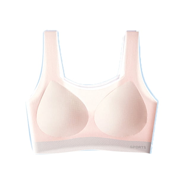 AJZIOJIRO Kids Girls Training Bra M-2XL Supportive Seamless Sports Bras for Teens Girls with Racerback Removable Pads
