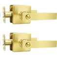 thumbnail image 1 of Levier de Porte de Passage en Laiton Doré Brossé Poignées de Porte Intérieures (Ensemble de Levier Antidérapant) pour Portes de Couloir Ou Garde-Robes Réversible pour Portes de Garde-Robe Côté Droit et Gauche Leviers de Porte d'Intérieur à Main, 1 of 8