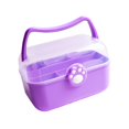 thumbnail image 1 of GROWTH TANK 2 Layer Storage Box with Lid with Handle Cute Multipurpose Storage Container for Violet, 1 of 9